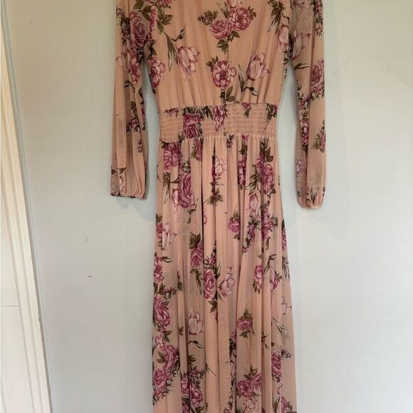 Enfocus Studio Pink Floral Long Sleeve Dress - Picture 5 of 5